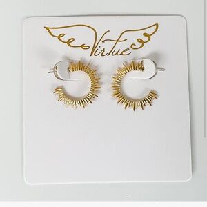 Virtue Small starbust hoop earrings